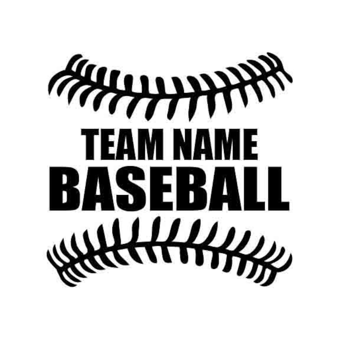 Baseball Customizable Team Name INSTANT DOWNLOAD 1 Vector Etsy