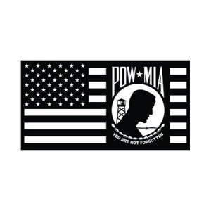 POW MIA U.S.A. Flag logo .eps, Missing in Action, Prisoner of War .svg, .dxf & 1 .png Vinyl Cutter Ready, T-Shirt, CNC clipart graphic 0628