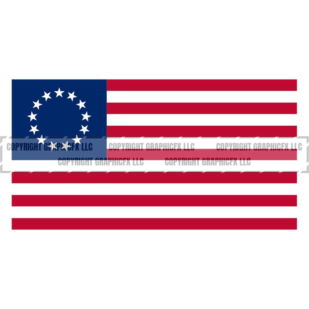 Betsy Ross USA Flag Vector .eps .dxf .svg .png. Vinyl Cutter - Etsy