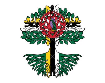 Dominica Roots Art: Vector Graphic for CNC, Vinyl Cutter (Digital Download)