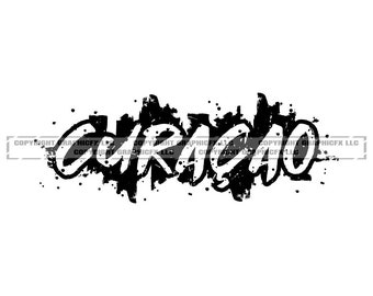 Curacao Word Art: Vinyl Cutter Ready Clipart (Digital Download)