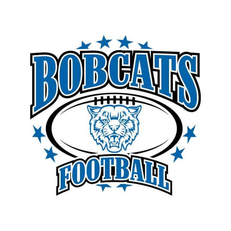 Bobcats Football with mascot INSTANT DOWNLOAD 1 vector .eps Etsy
