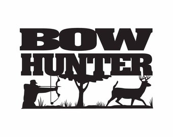Bow Hunter vector eps, .svg, .png, .dxf Vinyl Cutter Ready, T-Shirt, CNC clipart graphic 0104