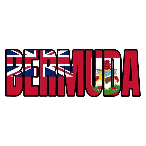 Bermuda Flag text word art Islands vector .eps, .dxf, .svg .png. Vinyl Cutter Ready, T-Shirt, CNC clipart graphic 0855