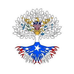 USVI Puerto Rico Rican Flag Roots Art Digital vector .eps, .dxf, .svg .png, pdf Vinyl Cutter Ready, T-Shirt, CNC clipart graphic 2375