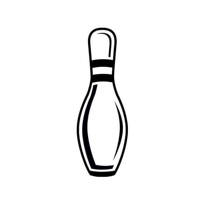 Bowling Pin Vector .eps, .dxf, Svg, & a .png Vinyl Cutter Ready, Alley