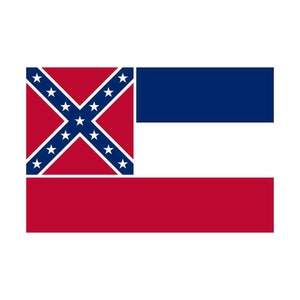 Mississippi State Flag INSTANT DOWNLOAD 1 vector .eps, .dxf, .svg .png. Vinyl Cutter Ready, T-Shirt, CNC clipart graphic 0132