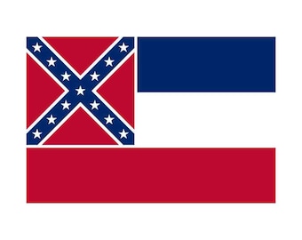 Mississippi State Flag INSTANT DOWNLOAD 1 vector .eps, .dxf, .svg .png. Vinyl Cutter Ready, T-Shirt, CNC clipart graphic 0132
