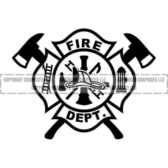 Fire Dept. Logo .eps .svg .dxf & 1 .png Vinyl Cutter Ready - Etsy