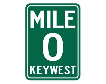 Key West Mile 0 Sign Vector, CNC Clipart (Digital Download)