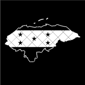 Honduras Flag White shape vector .eps, .dxf, .svg .png. Vinyl Cutter Ready, T-Shirt, CNC clipart graphic 1076