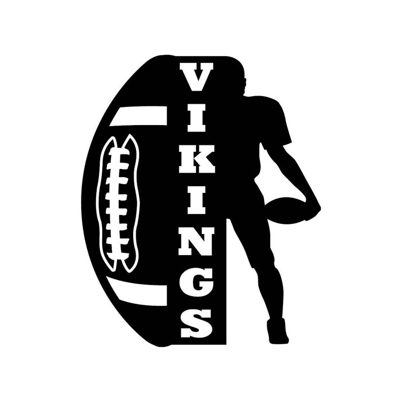VIKINGS Football with Player Viking vector eps dxf svg png Etsy