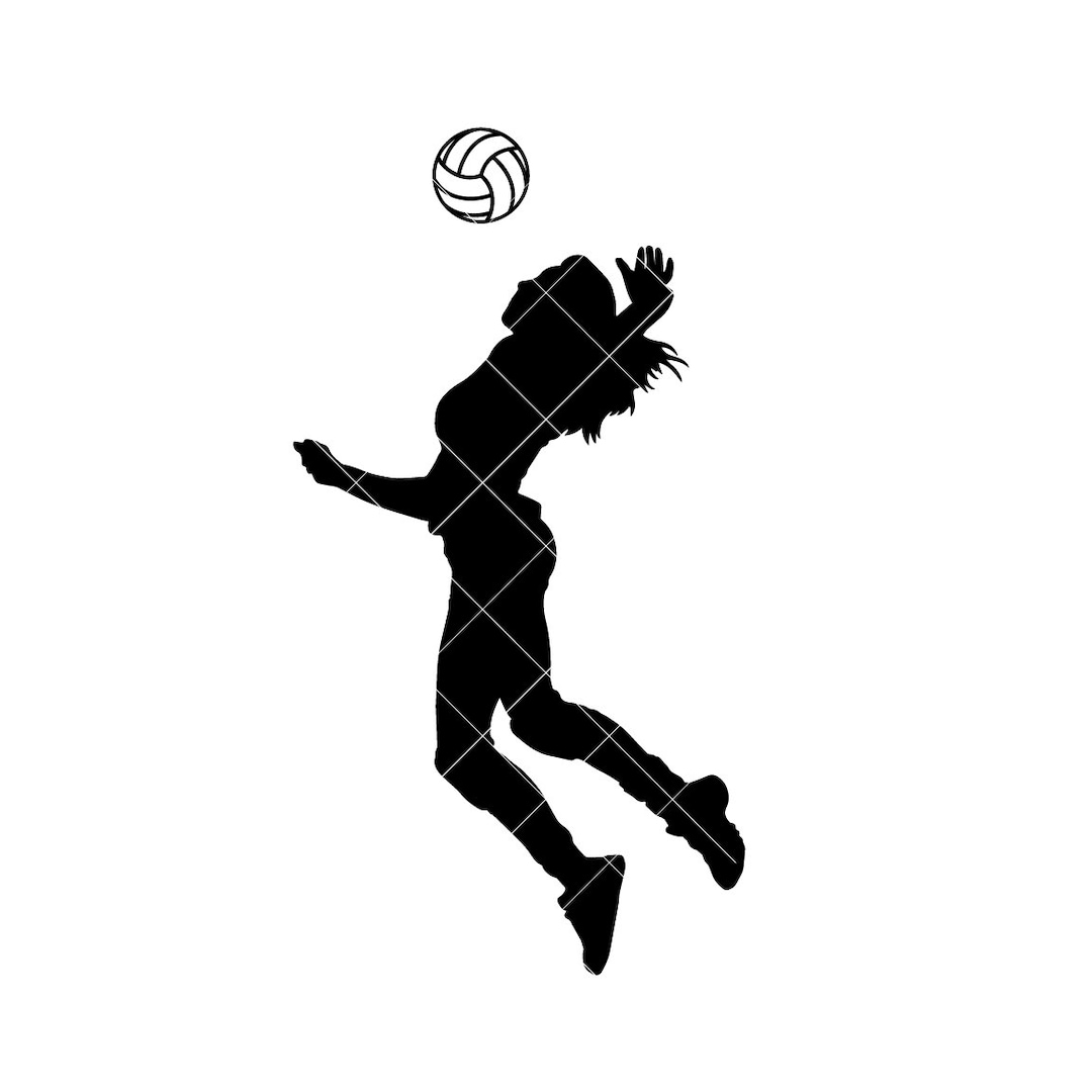 Miúda gira a jogar voleibol. Vector Little Volleyball Player imagem  vetorial de marlenes9© 502442368