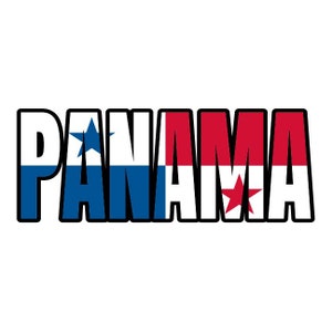 Panama Flag word art Panamanian .eps, .dxf, .svg .png. Vinyl Cutter Ready, T-Shirt, CNC clipart graphic 0868