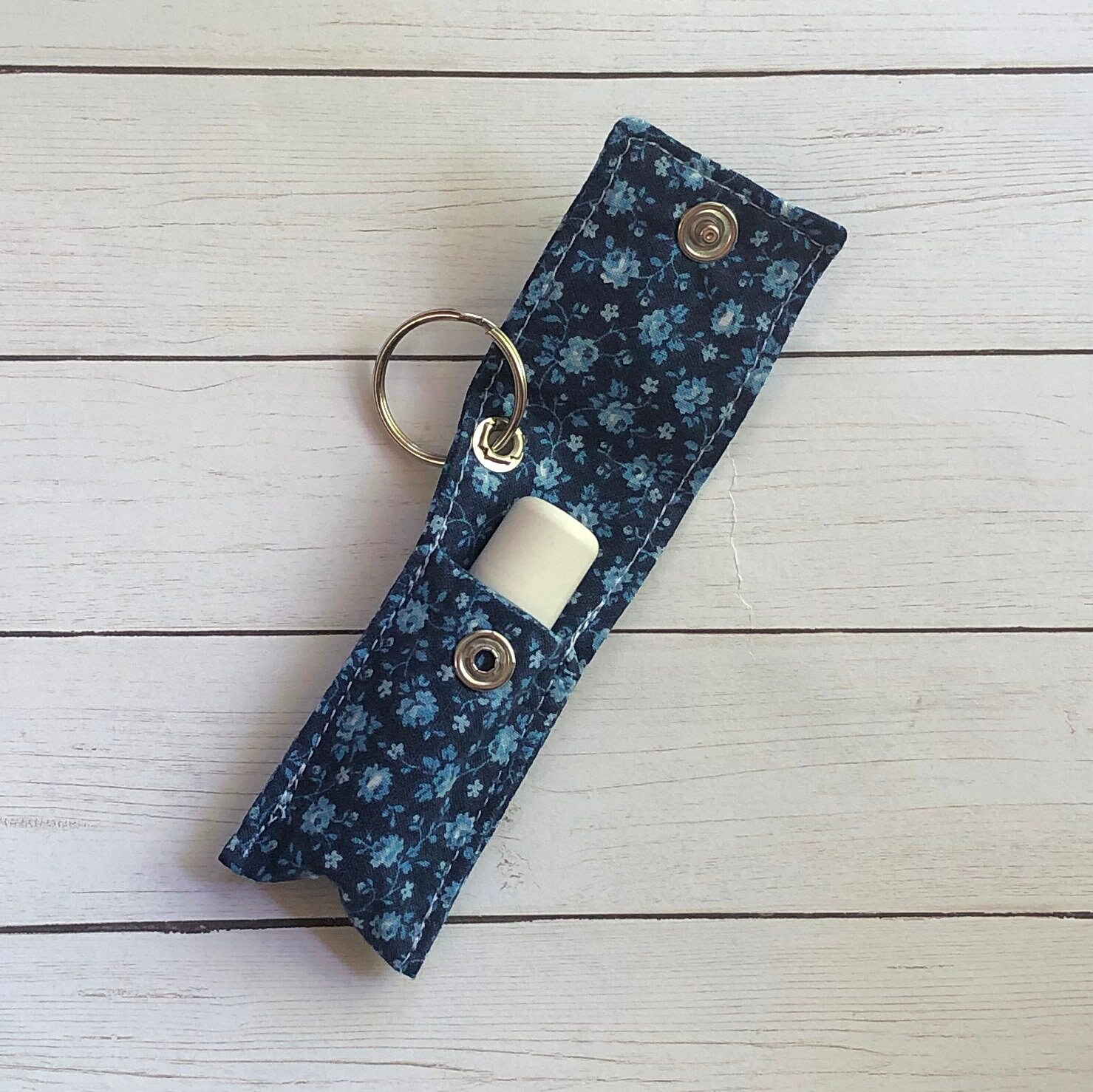 Chapstick Holder Keychain Blue Large Chapstick holder Flash Etsy