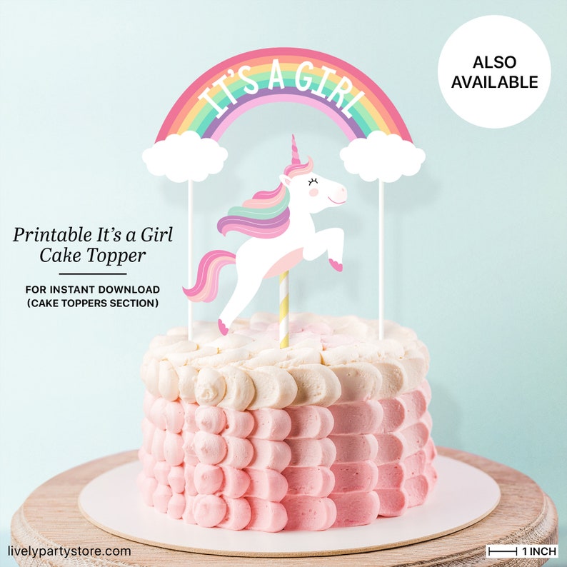 happy birthday unicorn cake topper printable unicorn cake etsy