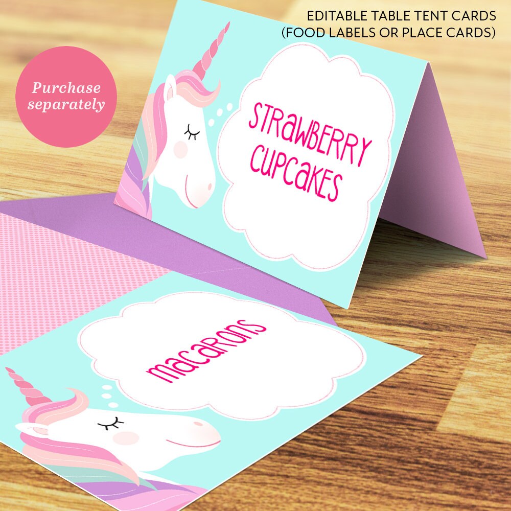 unicorn banner printable unicorn bunting banner 96 flags etsy