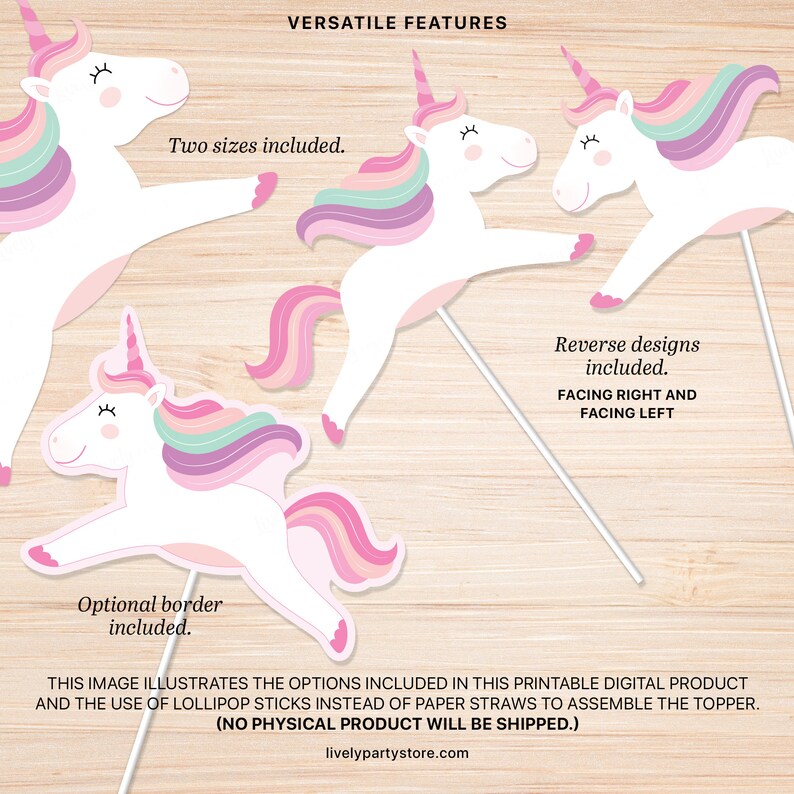 happy birthday unicorn cake topper printable unicorn cake