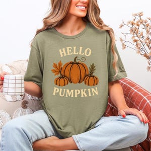 Hello Pumpkin PNG: Fall Sublimation Design (Digital Download)