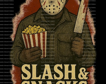 Slasher Film Clipart: Spooky Halloween Horror PNG (Digital Download)