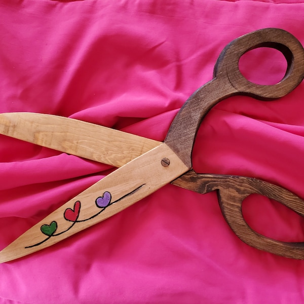 Wooden Scissors Wall Decor Etsy
