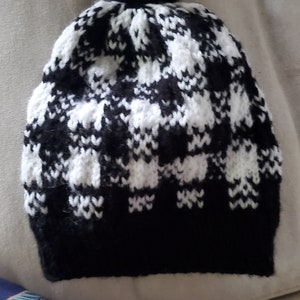 Buffalo plaid hat