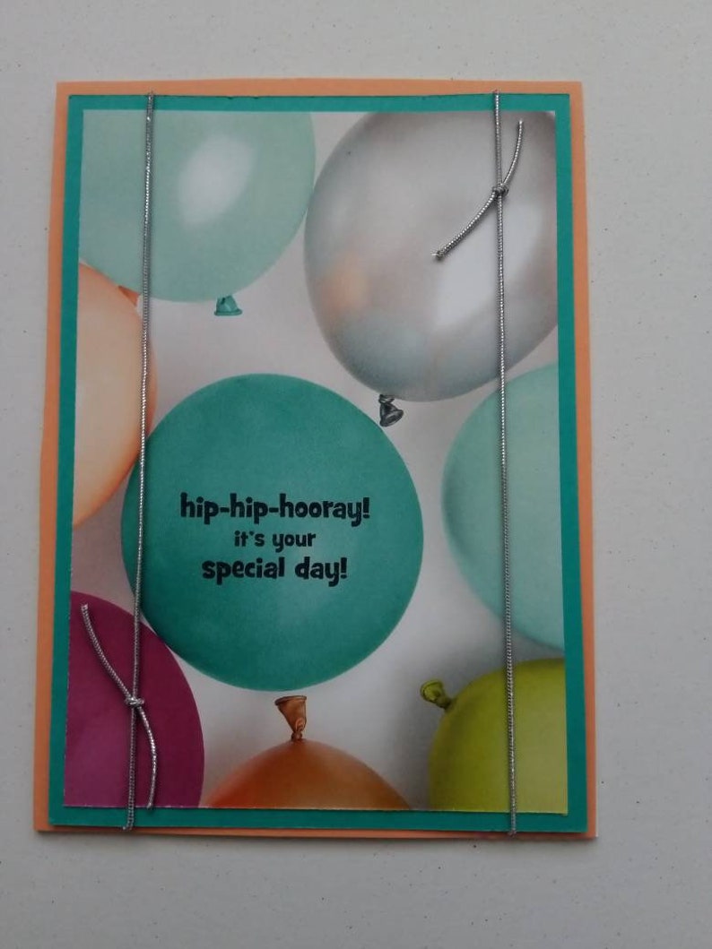 Balloon silver cord card