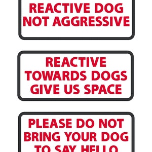 Set of 3 Reactive Dog Patches PES ZIP File Only