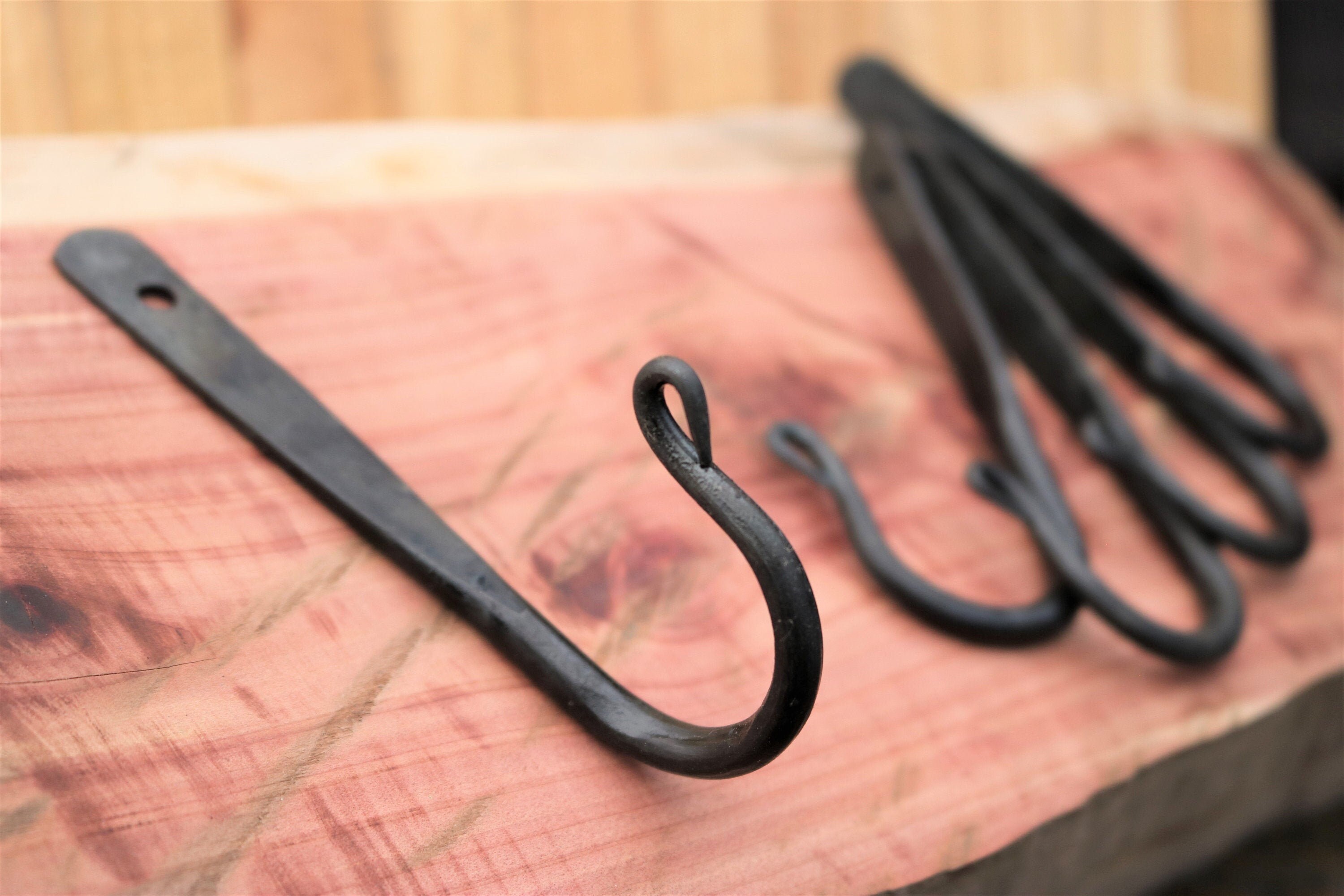 Hand Hooks 3 Blacksmith Wall Hooks for Hanging thin Etsy