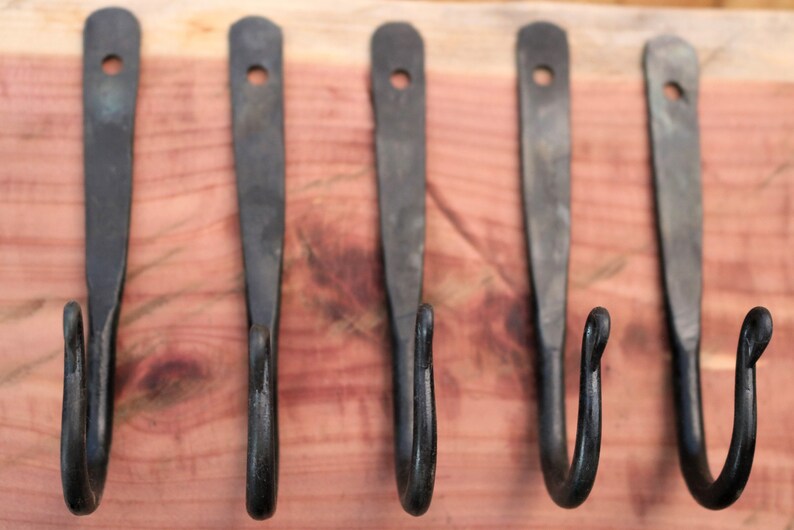 Hand Hooks 3 Blacksmith Wall Hooks for Hanging thin Etsy
