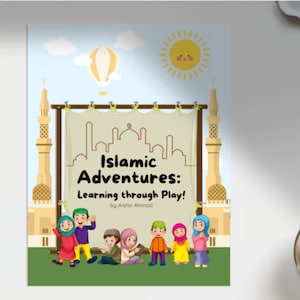 Printable Islamic Activity Book, Islamic Learning Through Play, Islamic Printable, Muslim Kid Activity Book, Islamic Educational Worksheets