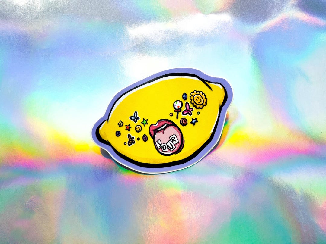 Sour Lemon Sticker - Etsy