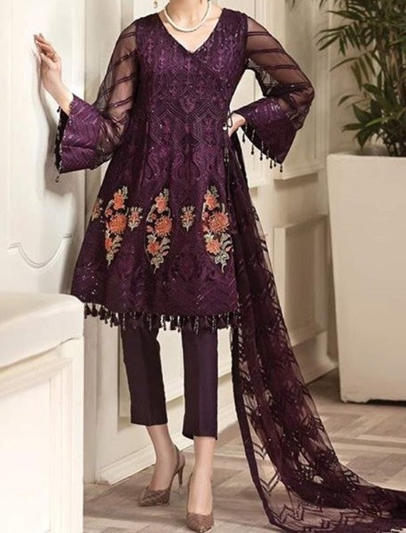 latest fancy embroidered dresses