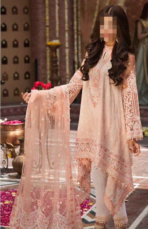 M Pakistani Indian designer 3 Piece LAWN STITCHED shalwar kameez dupatta suit