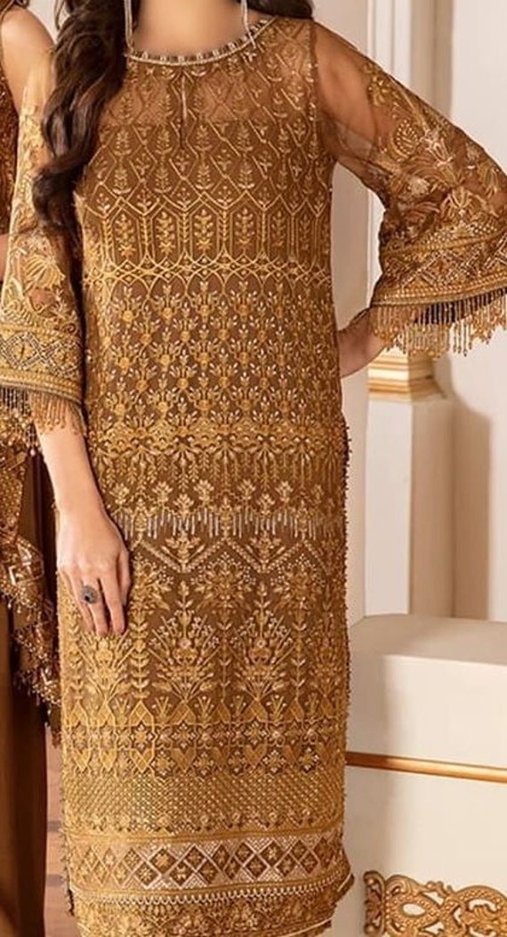 latest fancy embroidered dresses