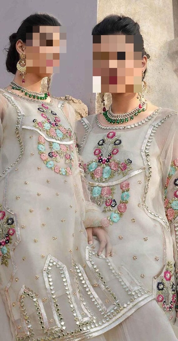 custom stitched embroidered salwar kameez kurti shirt trouser Pakistani Indian Bengali desi Eid Party desi wedding 3 Piece eastern Dress