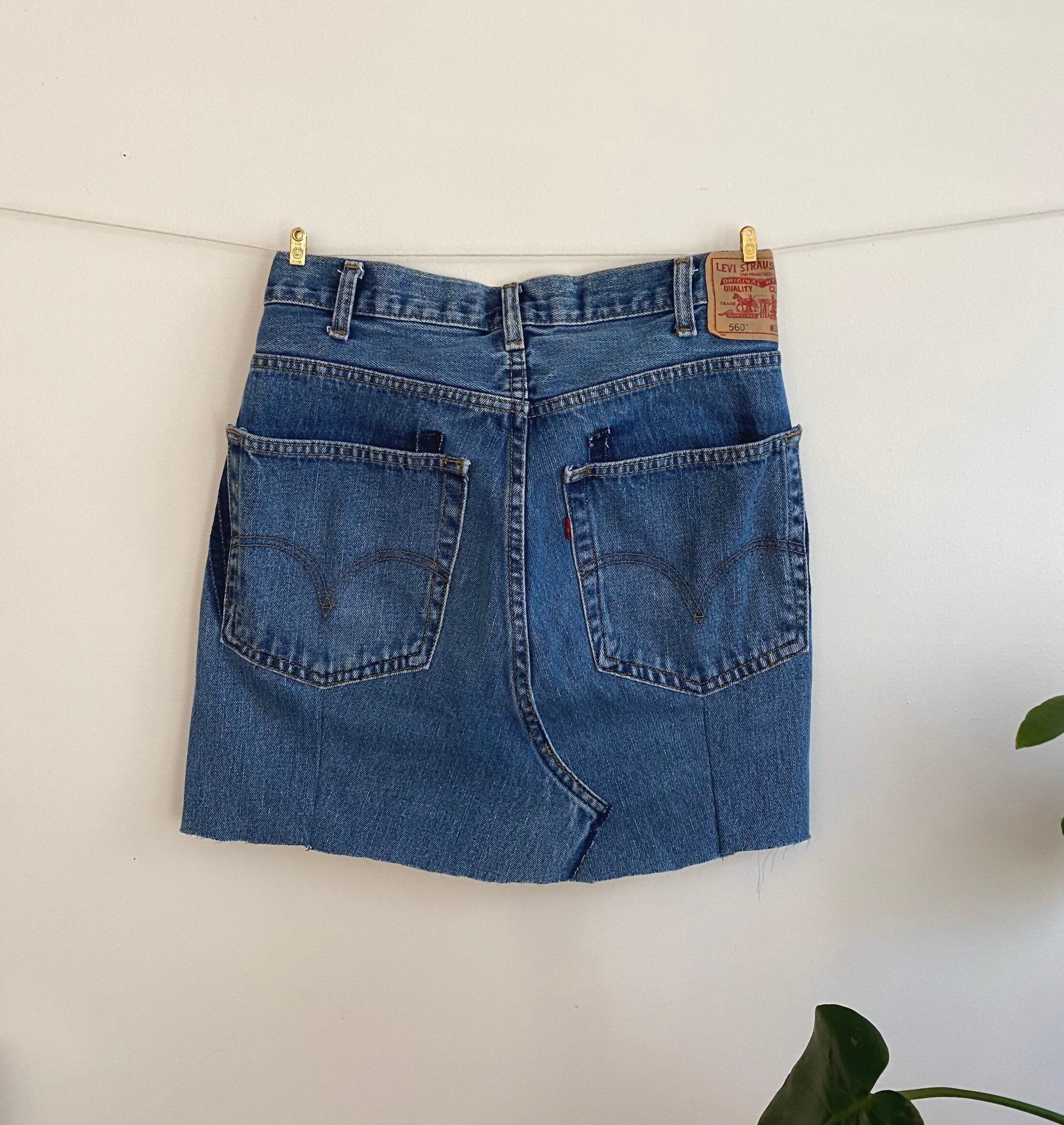 Reworked Levis Crossover Jean Skirt 