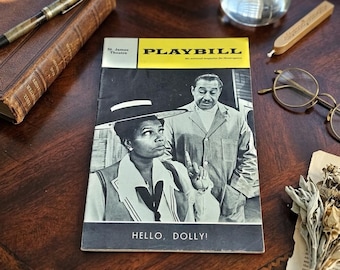 Hello Dolly! Playbill 1967 Pearl Bailey Cab Calloway Morgan Freeman Debut St. James Theatre