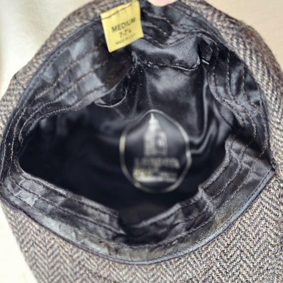 Vintage 70s London Fog Herringbone Flat Cap, USA Made  display picture 2