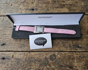 Montre Gossip™ vintage avec bracelet rose | Montre rétro de l'an 2000 | Boîte d'origine