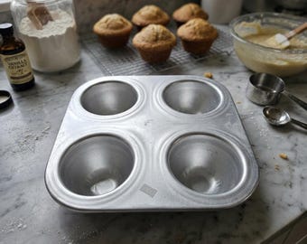 Moule à muffins en aluminium Wilton 508-302 | Ustensile de cuisine vintage fonctionnel