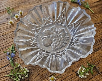 Bol vintage en verre « Pioneer Fruit » de Federal Glass (7 po.