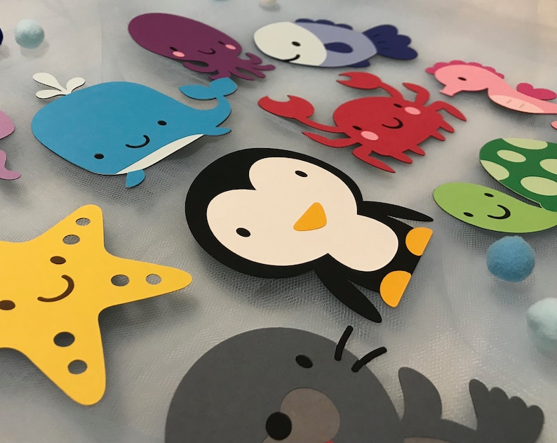 Sea Animal Cutouts Sea Creature Die Cuts Sea Animals | Etsy