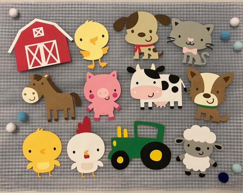 Farm Animal Cutouts Farm Animal Die Cuts Farm Animals Farm | Etsy
