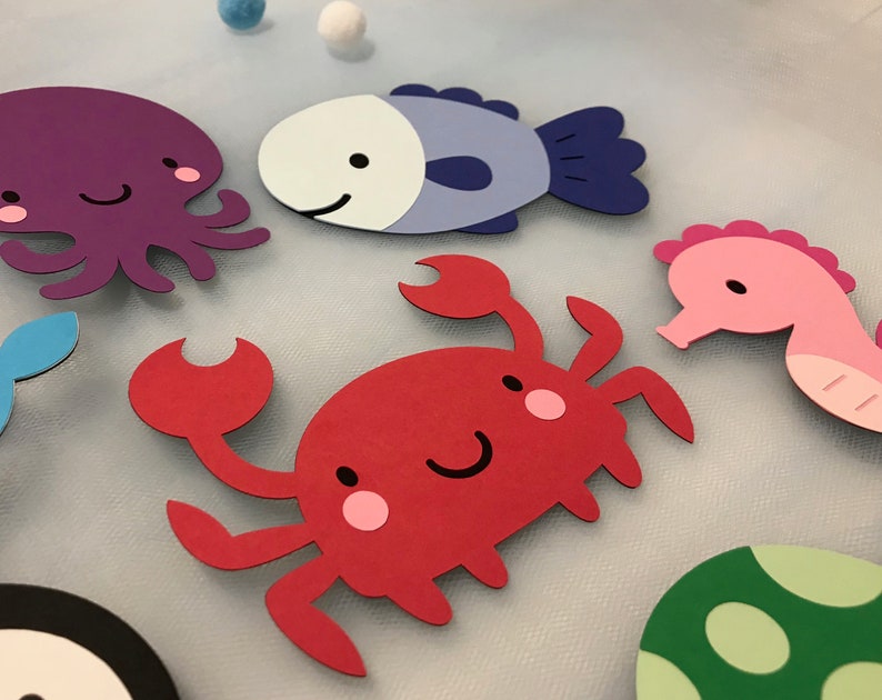Sea Animal Cutouts Sea Creature Die Cuts Sea Animals | Etsy