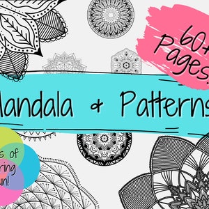 Mandala & Patterns Coloring I Adult Coloring Pages | Intricate Coloring | Floral Intricate Mandala | Relaxing Coloring | PDF | 60+ Mandalas