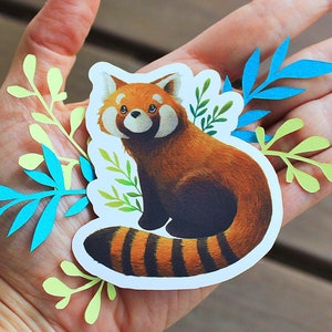 Relaxing Red Panda sticker (Lepäävä Kultapanda -tarra)