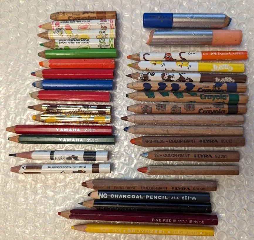 Crayola Crayons in Carrier Vintage Crayola Binney and Smith 65 Crayons Some  Discontinued Made in USA 