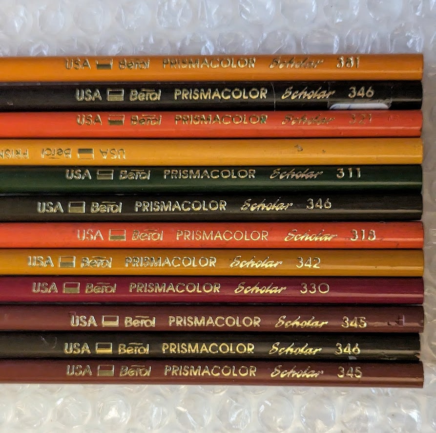 1960s Colored Pencils Set of 11 Eberhard Rainbow Map Coloring Pencils MCM  Office Vintage Colored Pencil Set 