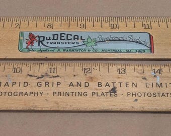 2 Long Vintage Wooden Ruler Acme Advertising Classic Classroom Decor Canada Made